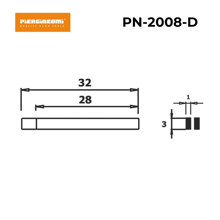 Kìm mũi phẳng , PN-2008-D, PIERGIACOMI Kìm mũi phẳng , PN-2008-D, PIERGIACOMI
