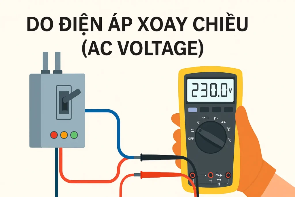 đo điện áp xoay chiều với đồng hồ vạn năng fluke